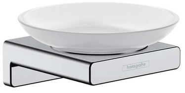 Настенная мыльница Hansgrohe AddStoris, прозрачный/хромовый, 10.7 см x 10.9 см