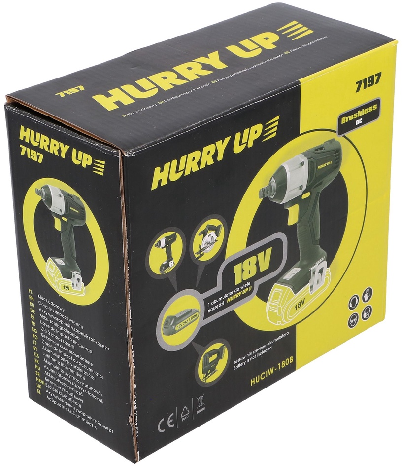Akulööktrell ilma akuta Hurry Up Impact Wrench, 20 V