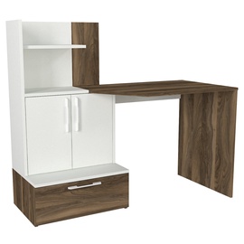 Galds Kalune Design Padora, balta/valriekstu