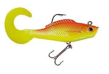 Gumijas zivis Jaxon Magic Fish TX-F, 8 cm, 12 g, dzeltena