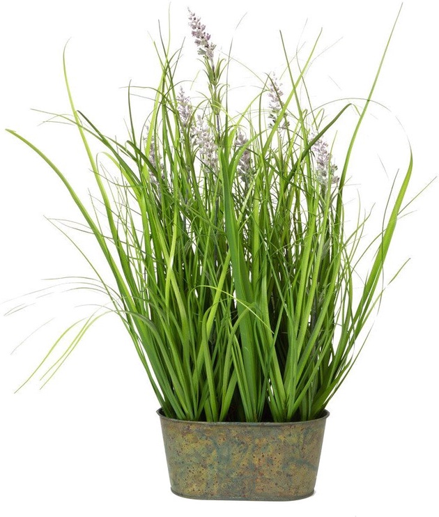 Искусственное растение в горшке, лаванда, зеленый, 48 см