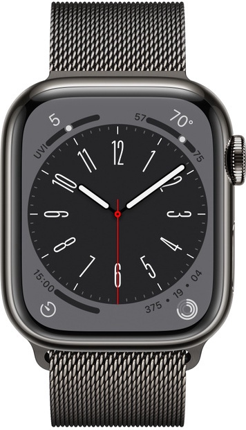 Умные часы Apple Watch Series 8 GPS + Cellular 41mm Stainless Steel LT, графитовый