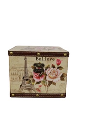 Коробка для вещей MN “22097/10931” 15.5×15.5, коричневый/бежевый, 15.5 x 15.5 x 12 см