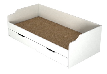 Bērnu gulta Kalune Design Young, balta, 194.6 x 95 cm