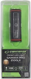 Velosipēdu lukturis Esperanza Gamma Pro OT0058, plastmasa/metāls, melna/sarkana