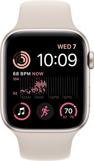 Viedais pulkstenis Apple Watch SE GPS 44mm Aluminum LT, bēša