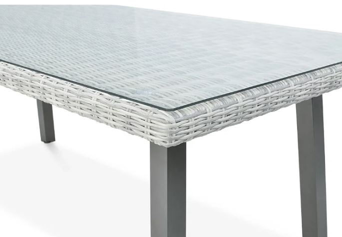Välimööbli komplekt Milano, valge/hall, 6 istekohta