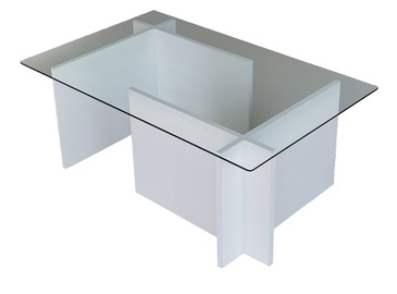 Kohvilaud Kalune Design Escape, valge, 105 cm x 65 cm x 40 cm