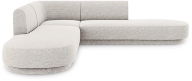 Stūra dīvāns Micadoni Home Miley Chenille Symmetrical 5 Seats, gaiši pelēka, 220 x 220 cm x 74 cm