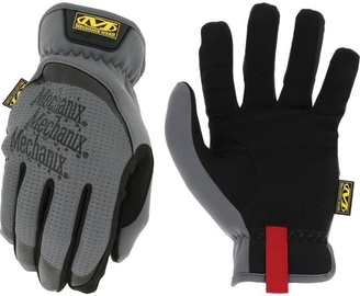 Darba cimdi pirkstaiņi Mechanix Wear FastFit MFF-08-011, ādas imitācija, melna/pelēka, XL, 2 gab.