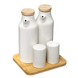 Trauku komplekts 5five Simply Smart 179613, 310 ml, 6.5 cm, balta/koka