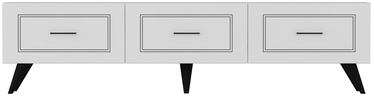 TV staliukas Kalune Design Cirilla, baltas, 180 cm x 31.8 cm x 45 cm