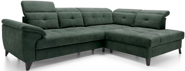 Kampinė sofa Inferne Raquel 35, žalia, dešininė, 297 x 210 cm x 107 cm