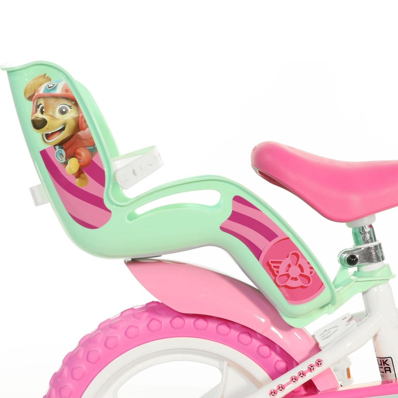 Lisaratastega laste jalgratas Paw Patrol 144R-PW, valge/roosa, 14"