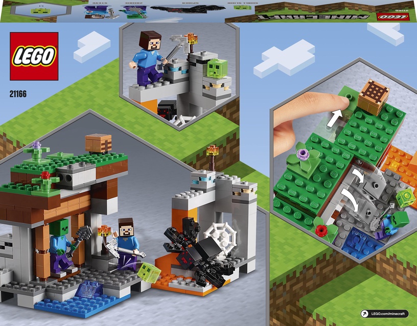 Konstruktors LEGO Minecraft “Pamestās” raktuves 21166, 248 gab.