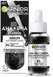 Serums Garnier Pure Active AHA + BHA + Charcoal, 30 ml, sievietēm