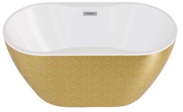 Vann, teisaldatav Besco Navia Glam Gold,, 140 cm x 75 cm x 60 cm, ovaalne