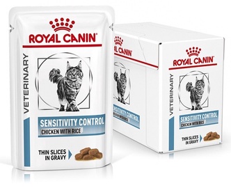 Kassi märgtoit Royal Canin Sensitivity Control Chicken & Rice, kanaliha/riis, 0.085 kg, 12 tk