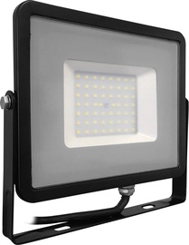 Prožektors V-TAC Floodlight, 50 W, 4000 lm, 6400 °K, IP65, melna