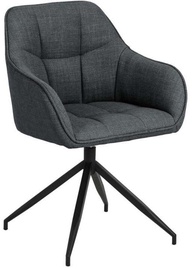 Ēdamistabas krēsls Brenda, matēts, melna/pelēka, 54.5 cm x 59 cm x 84.5 cm