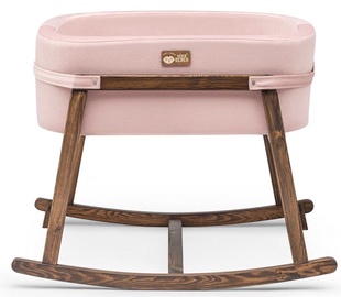 Люлька для младенцев Kalune Design Hier Cradle, розовый/ореховый, 90 x 58 см