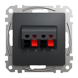 Audio skaļruņu kontaktligzda Schneider Sedna Design, antracīta