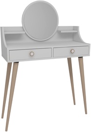 Kosmētikas galds Kalune Design Roys 550ARN2764, balta, 90 cm x 35 cm x 131 cm, with mirror