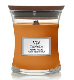 Žvakė, aromatinė WoodWick Mini Hourglass Pumpkin Praline, 20 - 30 h, 85 g, 80 mm x 70 mm