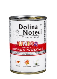 Mitrā barība (konservi) suņiem Dolina Noteci & Piper Premium Junior, liellopa gaļa, 0.4 kg