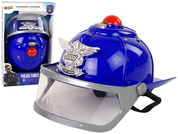 Policista rotaļlietas, ķivere Lean Toys Police Force Equipment, zila
