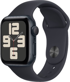 Умные часы Apple Watch SE GPS 40mm Midnight Aluminium Case with Midnight Sport Band - S/M, черный