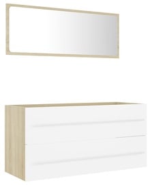 Комплект мебели для ванной VLX 804859, белый/дубовый, 38.5 x 100 см x 48 см