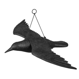 Dārza figūra "Putns" Bradas Raven In Flight, 44 cm x 61 cm x 13 cm, melna