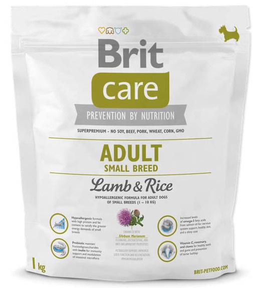 Сухой корм для собак Brit Care Adult Small Breed Lamb & Rice, 1 кг