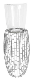 Žvakidė Kayoom Malibu 825, geležis, Ø 28 cm, 73 cm, sidabro