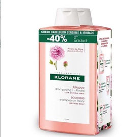 Šampoon Klorane A LA PEONÍA BIO champú calmante duo 2 x 400 ml, 400 ml