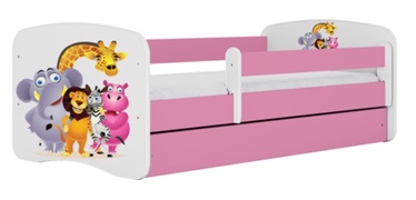 Детская кровать одноместная Kocot Kids Babydreams Zoo, белый/розовый, 184 x 90 см