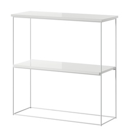 Konsoollaud ADRK Toni, läbipaistev/valge, 30 cm x 80 cm x 80 cm