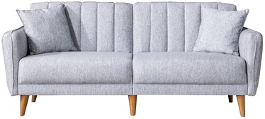 Dīvāns-gulta Artie Aqua, gaiši pelēka, 82 x 210 cm x 85 cm