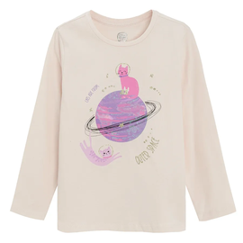 Krekls ar garām piedurknēm, meitenēm Cool Club Space CCG2712507, gaiši rozā, 116 сm