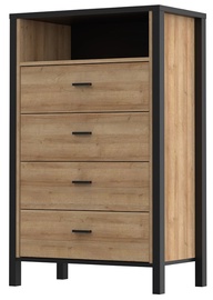 Kumode Forte High Rock HRKK311-M197, melna/ozola, 40 x 70 cm x 111 cm, 1 gab.