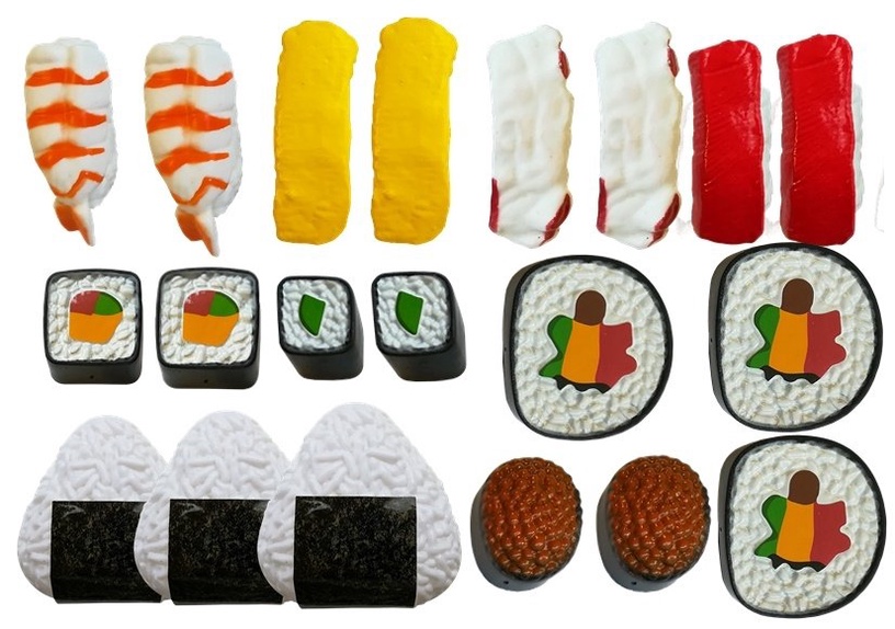 Mänguköögi tarbed, köögi mänguasjad Delicious Food Sushi Set, mitmevärviline