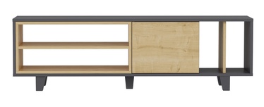 TV galds Kalune Design Rosmar, ozola/antracīta, 160 cm x 35 cm x 48.6 cm