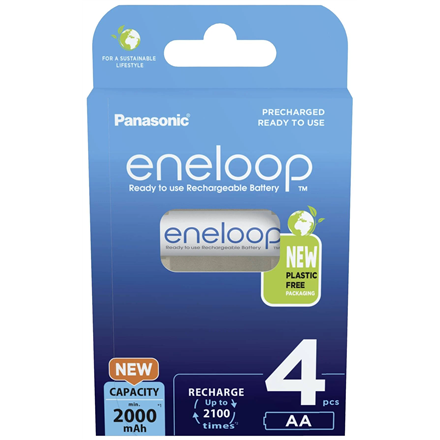 Uzlādējamās baterijas Panasonic Eneloop, AA, 2000 mAh, 4 gab.