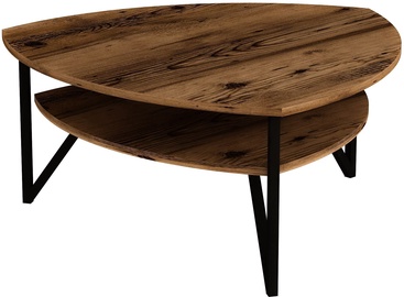 Журнальный столик Kalune Design Lonnes, ореховый, 93 см x 93 см x 42 см