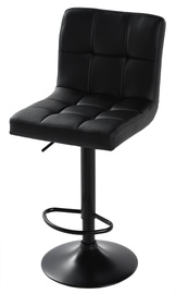 Baro kėdė OTE Kappa, matinė, juoda, 42 cm x 37 cm x 95 - 116 cm