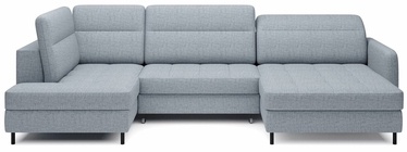 Stūra dīvāns Berrto Aubron 100, zila, labais, 165 x 306 cm x 100 cm