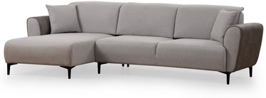 Stūra dīvāns-gulta Atelier Del Sofa Aren, pelēka, kreisais, 260 x 150 cm x 85 cm