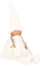 Рождественская декорация Springos Gnome, 210 мм, ткань, белый