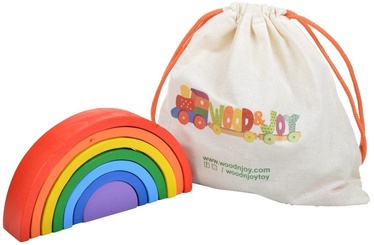 Attīstošās rotaļlietas Wood&Joy Waldorf Rainbow 109TRS1115, 12 cm, daudzkrāsaina